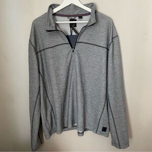 Vintage 1946 Quarter Zip Gray Casual Long Sleeve Comfy Neutral